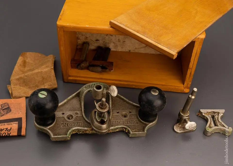 100% Complete Stanley No. 71 Router Plane In Box - 98670 1