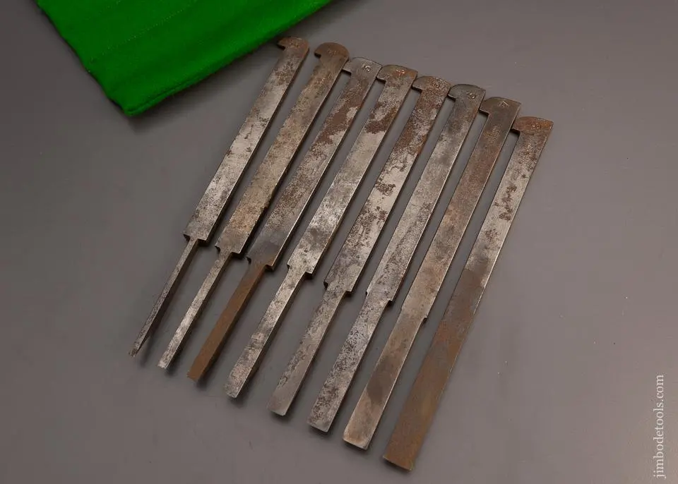 Set Of 8 Plow Plane Irons Marples - 98684 1