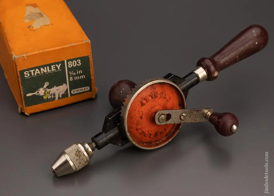 Stanley No. 803 Egg Beater Hand Drill In Original Box - 98904 1