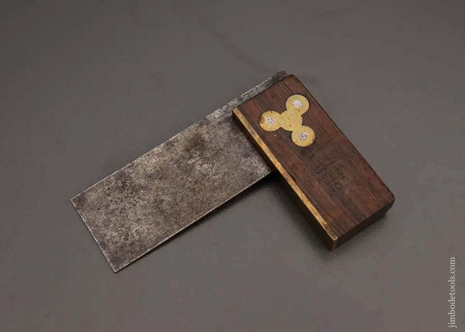 Henry Disston & Sons No. 1 Three Inch Rosewood Try Square - 98976 1