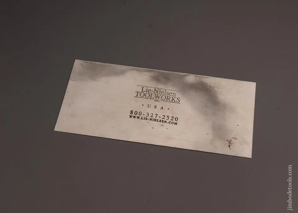 2 1/2 X 6 Inch Lie Nielsen Card Scraper - 99012 1