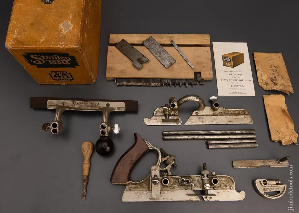 Extra Fine Stanley No. 45 Combination Plane 100% Complete In Original Box - 99097 1