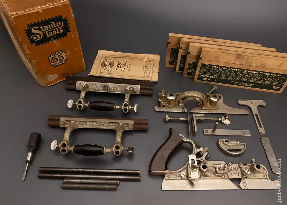 Near Mint In Original Box Stanley No. 55 Combination Plane 100% Complete - 99098 - As Of July 6 1