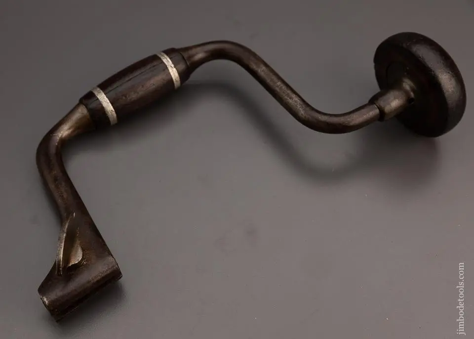 John S. Fray No. 108 Spofford Patent Bit Brace With Rosewood Fittings - 99139 1