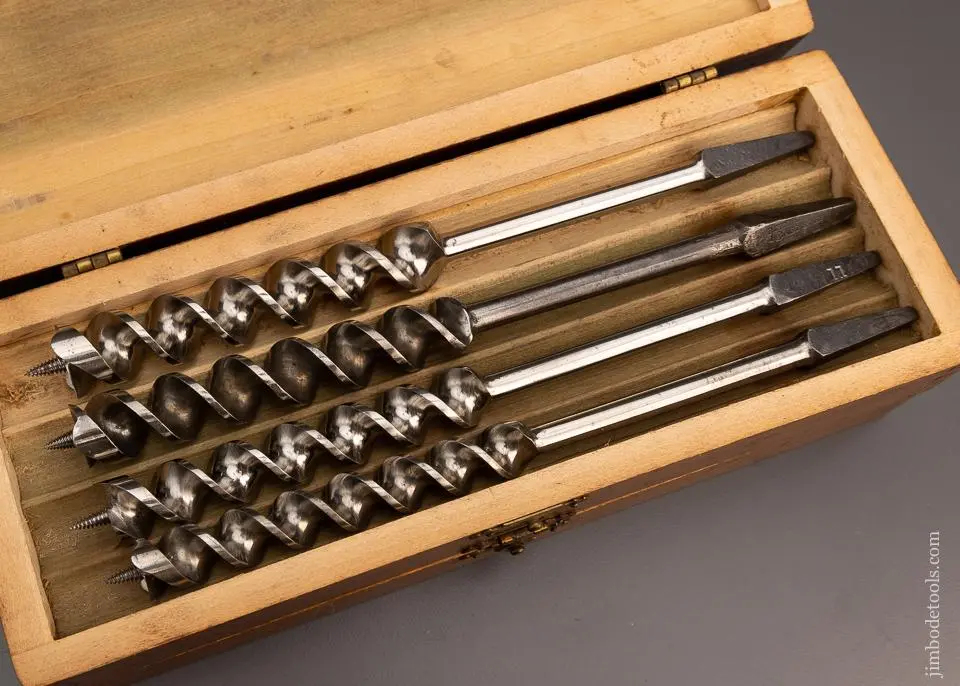 Set Of 13 Russell Jennings Auger Bits Near Mint In Original 3 Tiered Box - 99168 2