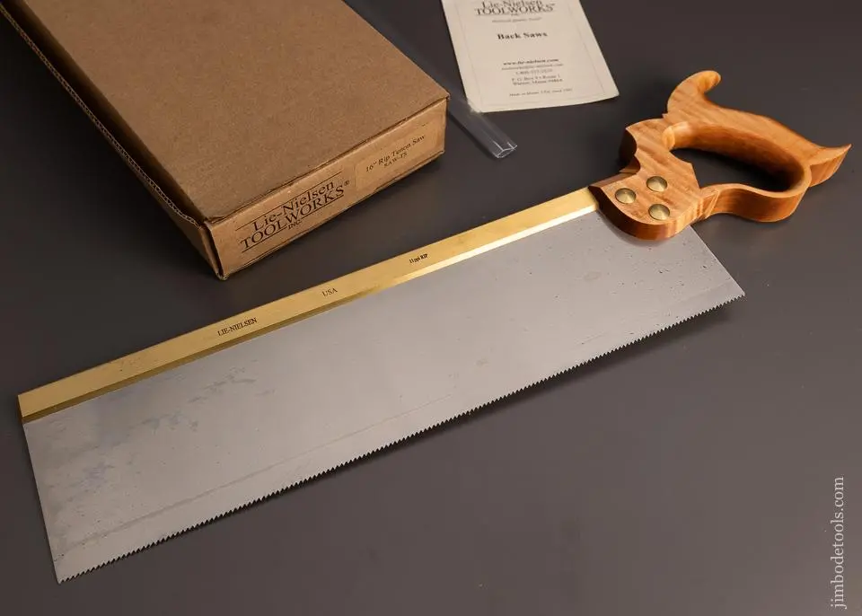 Lie Nielsen 16 Inch Rip Tenon Saw Mint In Box - 99288 1