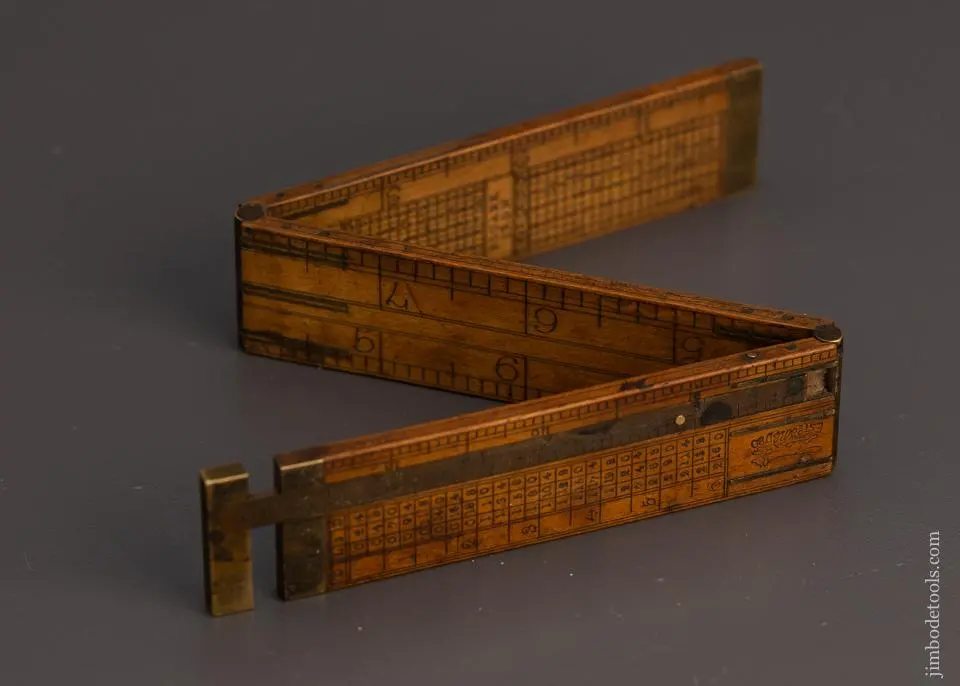Rare F.B. Cox Maker Best Box 3 Fold Iron Monger’S Rule Est’D. 1780 -- 99310 1