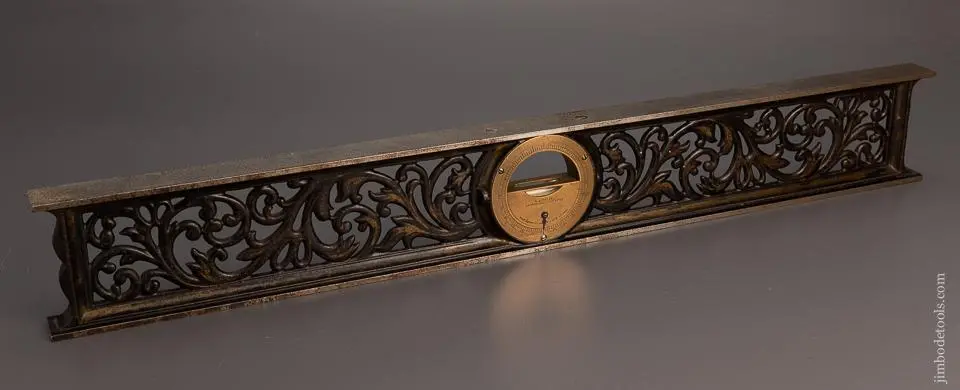Excellent L.L. Davis Tall Frame 24 Inch Inclinometer Level With Gold Trim - 99321 1