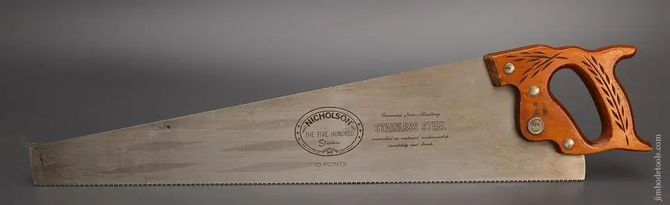 Nicholson “The Five Hundred” Stainless Steel Hand Saw - 99356 1