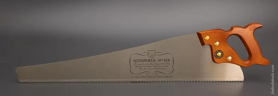 Mint! Tyzack Nonpareil No. 154 Hand Saw - 99358 1