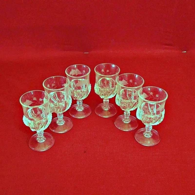 Six-Crystal Thistle Stemware Glasses 1