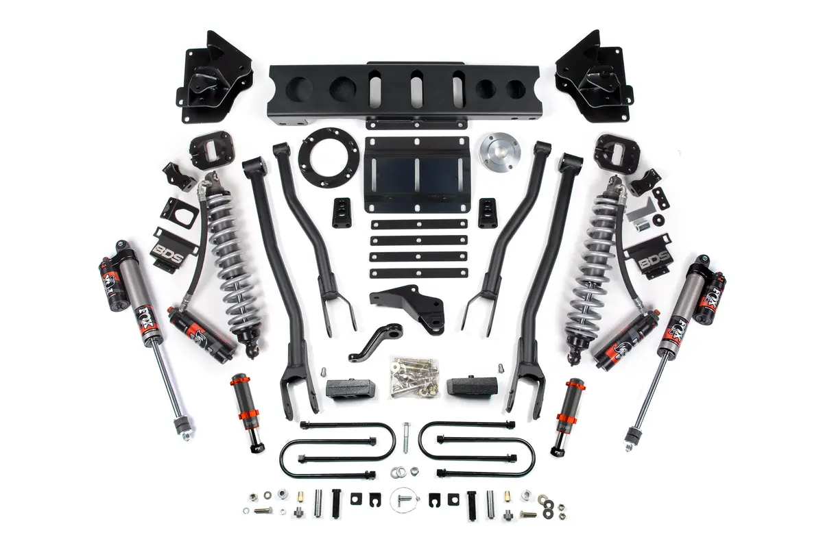 4 Inch Lift Kit W/ 4-Link | Fox 2.5 Coil-Over Conversion - Performance Elite | Ram 3500 (13-18) 4Wd | Diesel 2
