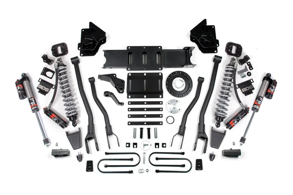 4 Inch Lift Kit W/ 4-Link | Fox 2.5 Coil-Over Conversion - Performance Elite | Ram 3500 (13-18) 4Wd | Diesel 3