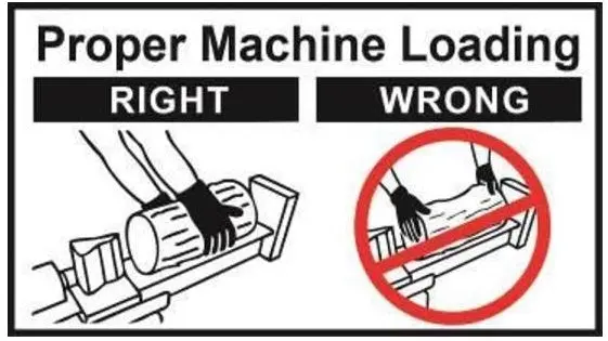 (Br002560) Decal - Proper Machine Loading Horiz 1
