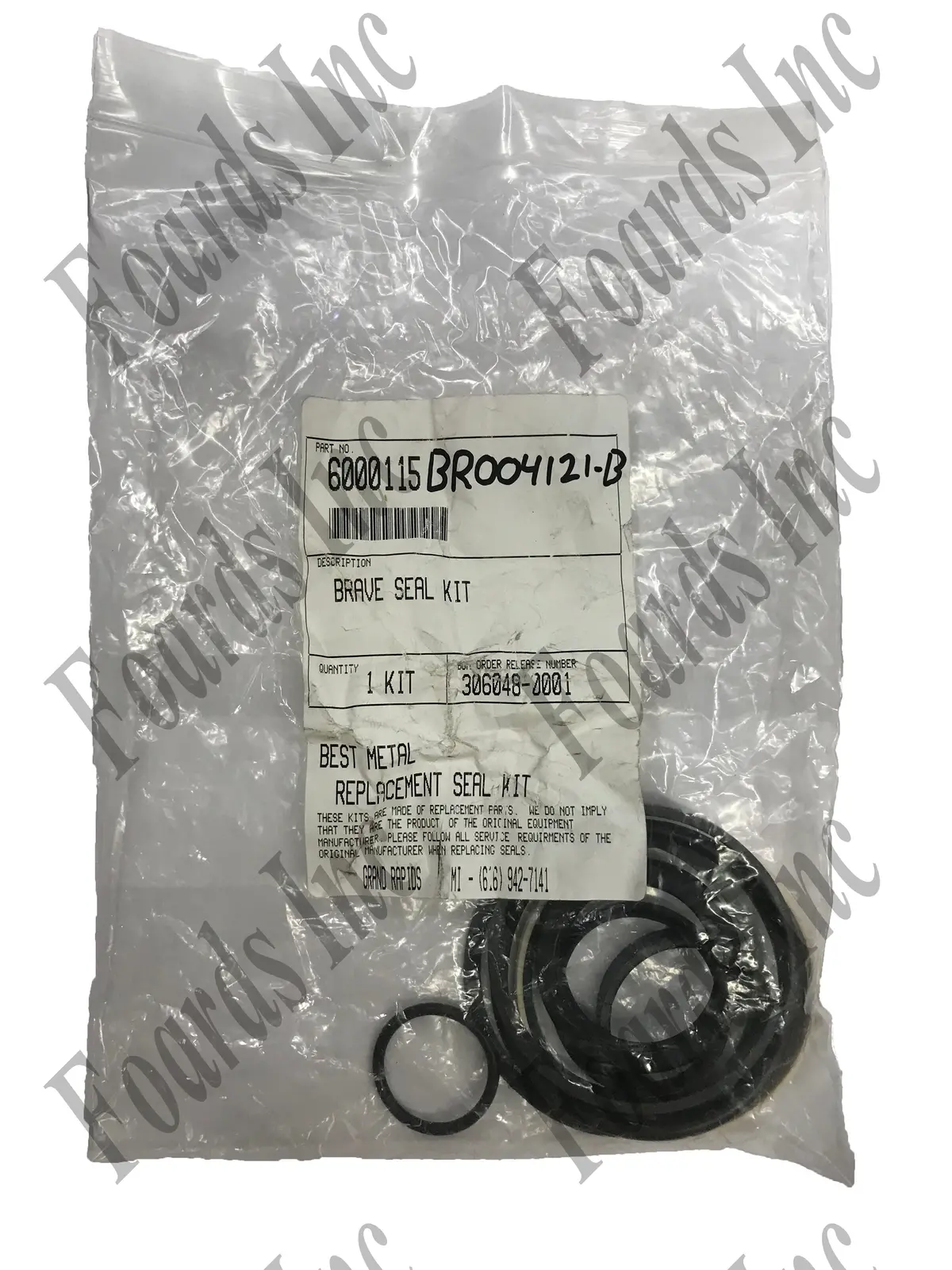(Br004121-B) Kit - Seal 3 1/2" Cylinder (Bm) - For Best Metal Cylinders Only 1