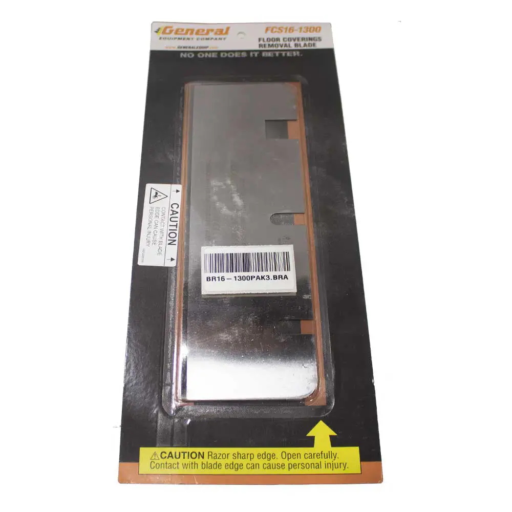 (Br16-1300Pak3) Straight Blade (3" X 10") Single Bevel Edge (3-Pack) 1