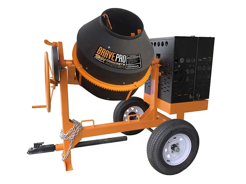 Bravepro 9 Cubic Foot Polyethylene Drum Concrete Mixer W/ Honda Gx270 (Brpcm209h) 1