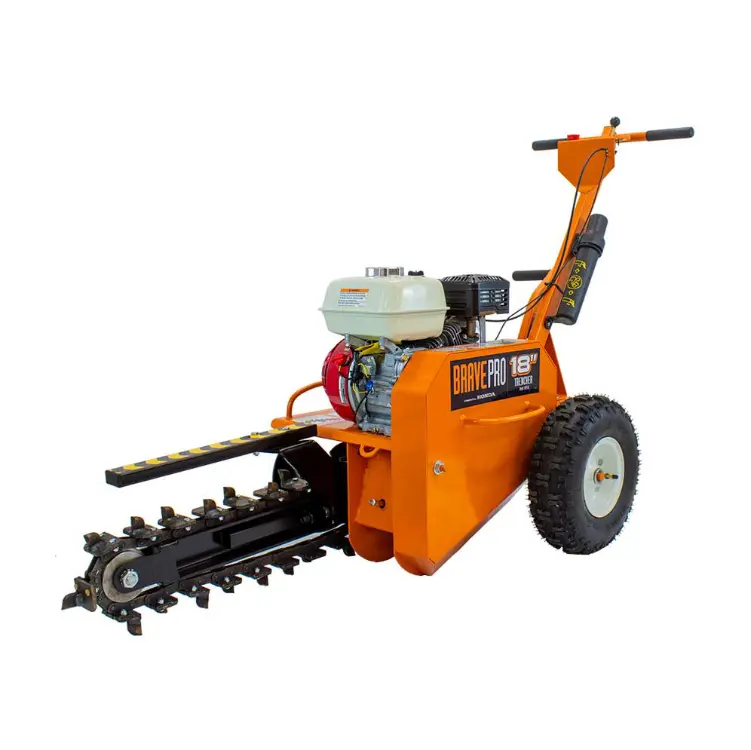 (Brpt18) Brave Trencher | 18-In. Shark Chain | Honda Gx200 1