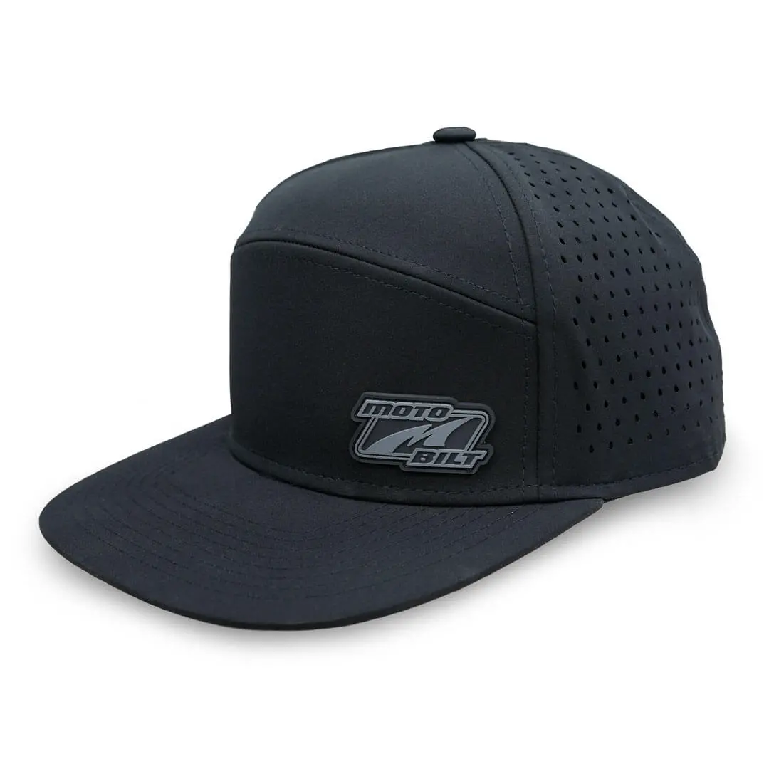 Black Motobilt 6-Panel Hat 1