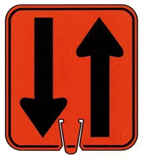Cone Sign 2-Way Traffic 1