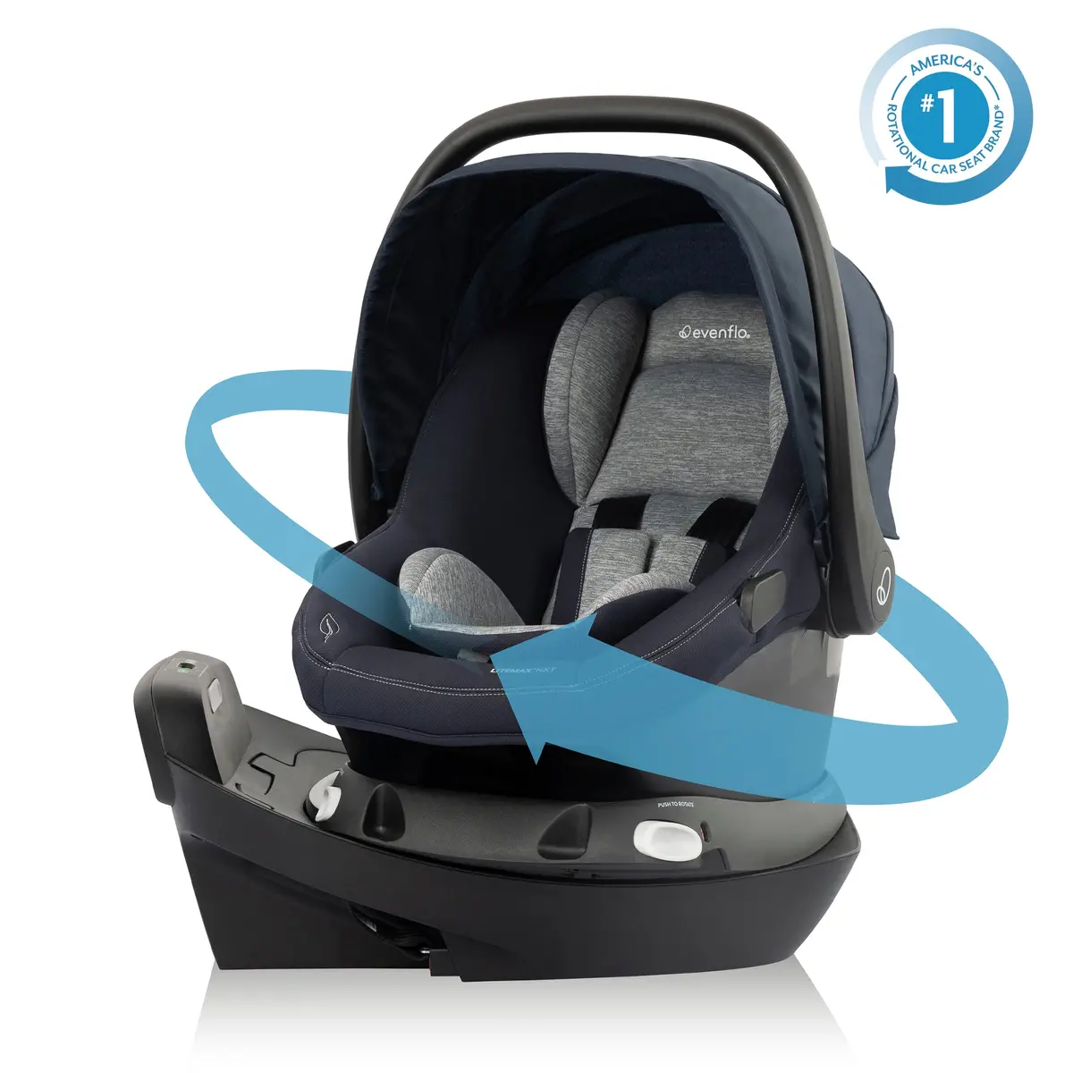 Revolve180 Litemax Nxt Rotating Infant Car Seat With Green & Gentle 3