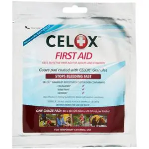 Celox Blood Clot Gauze Pad - Large 8" X 8" 1
