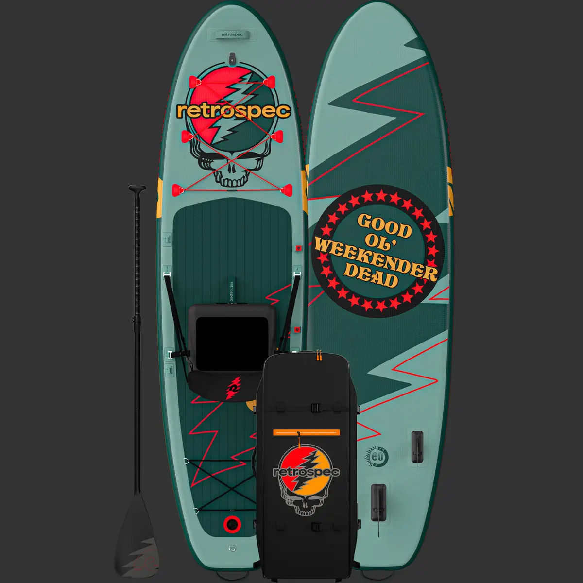 Grateful Dead Weekender Plus Inflatable Stand Up Paddle Board Kayak Hybrid 10'6" 1