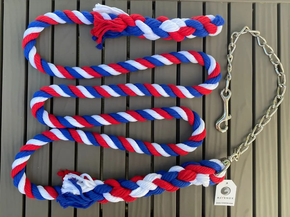 Handmade Cotton Horse Lead With Chain 1