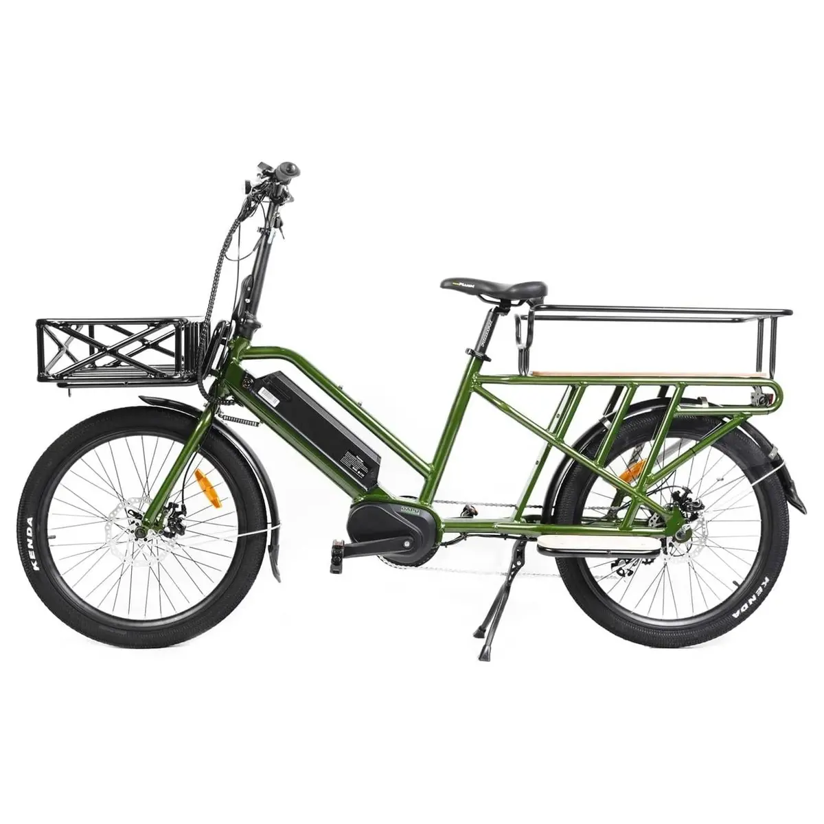 Eunorau, G20 Electric, Mid-Drive, Long-Tail Cargo Bike, 24" - 500 Watt, 48V 2