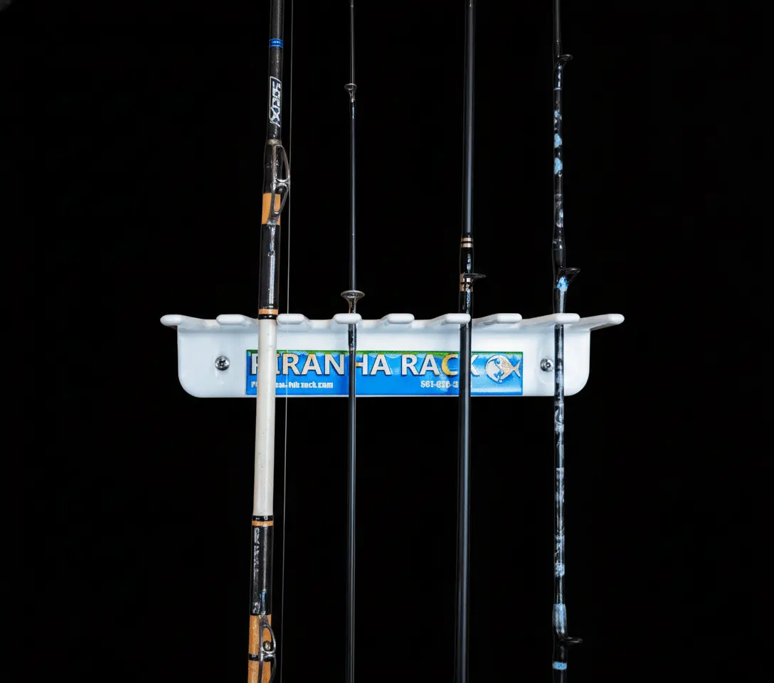 Piranha : Compact Wall-Mount Fishing Rod Rack (Fa008) 1