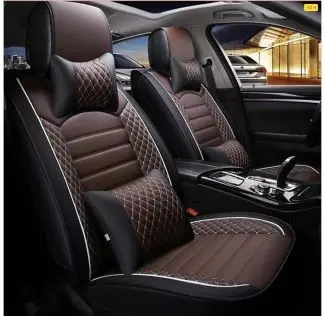 Ford Fiesta Pu Leatherate Luxury Car Seat Cover With Pillow And Neckrest 1