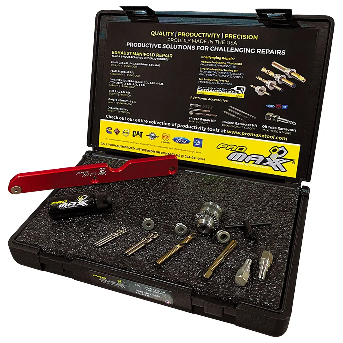 Ford 6.0L, 6.4L Power Stroke Diesel Exhaust Manifold Broken Bolt Repair Kit - Leo 1
