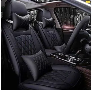 Ford Ecosport Pu Leatherate Luxury Car Seat Cover With Pillow And Neckrest With Bucket Fitting 1