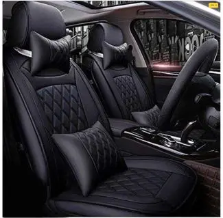 Ford Endeavour Pu Leatherate Luxury Car Seat Cover With Pillow And Neckrest With Bucket 1