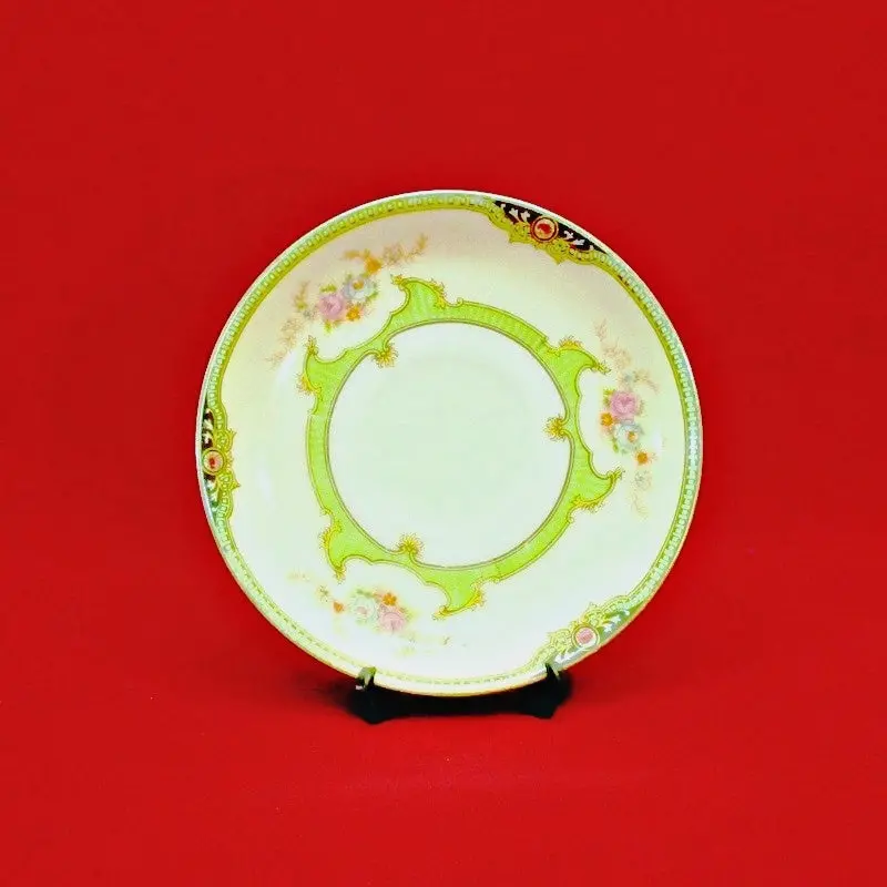 Nortake Green Floral Pattern Saucer 1