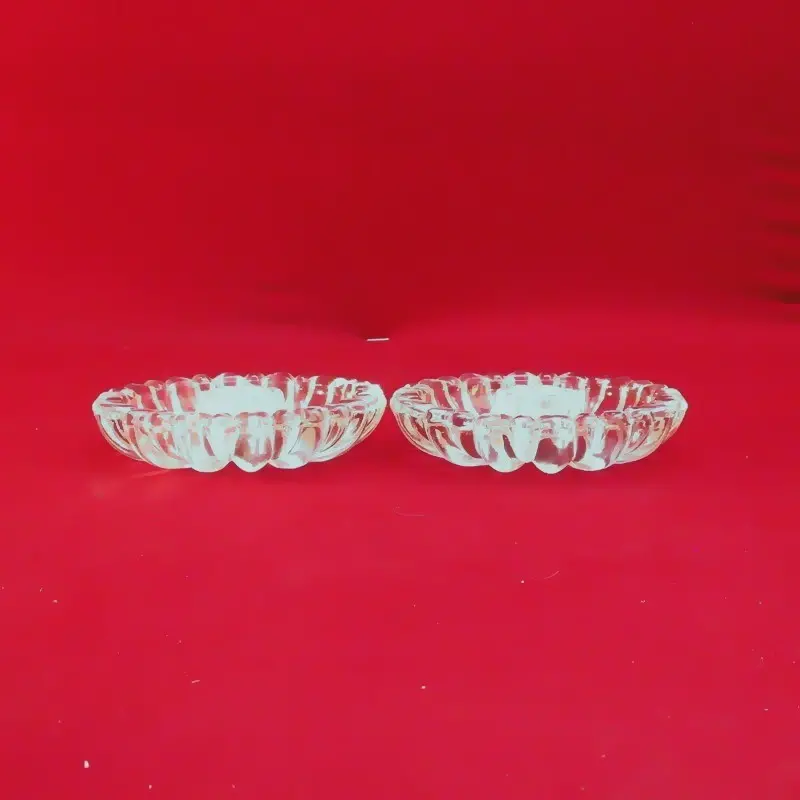 Press Glass Depression Candleholders 1