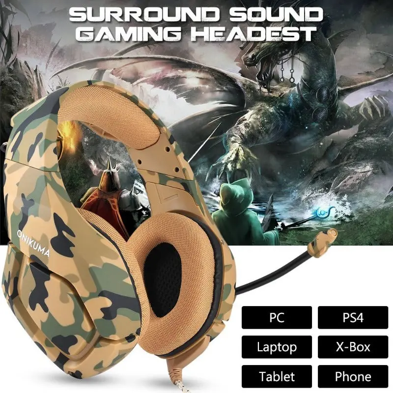Ps4 Camouflage Xbox Gaming Headset 1