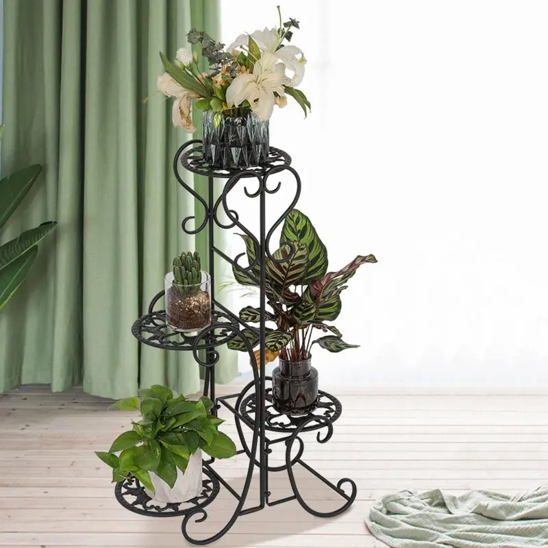 Four Levels Metal Flower Plant Stand 1