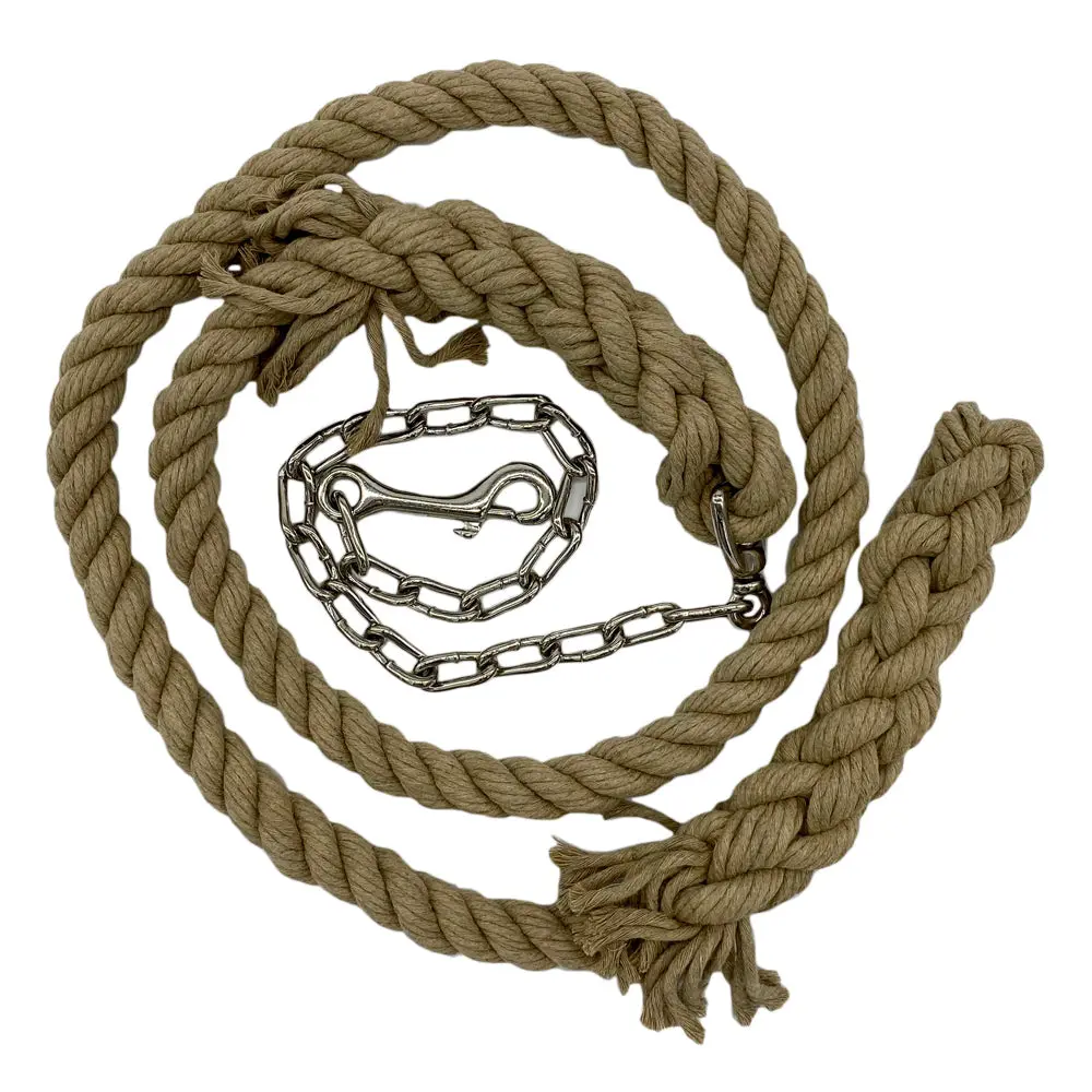 Handmade Hemp Horse Lead With Chain 2