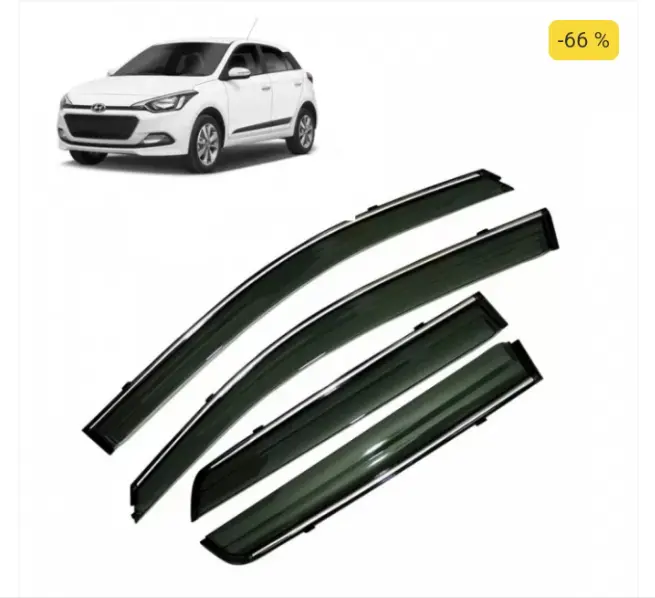 Chrome Line Door Visor For Hyundai Elite 2014-2018 1