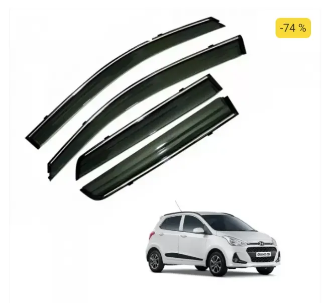 Chrome Line Door Visor For Hyundai Grand I10 1