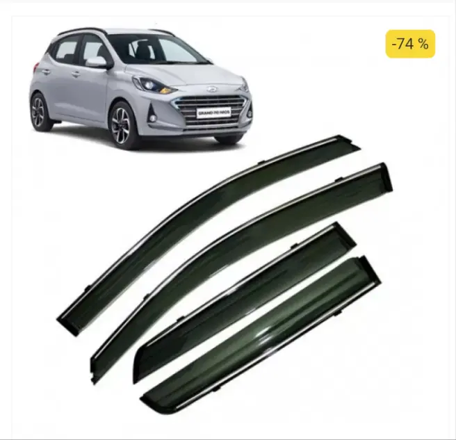 Chrome Line Door Visor For Hyundai Grand I10 Nios 1