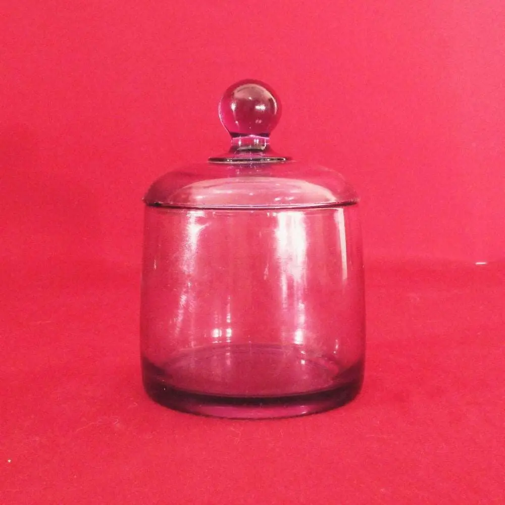 Amethyst Color Jar And Lid 1