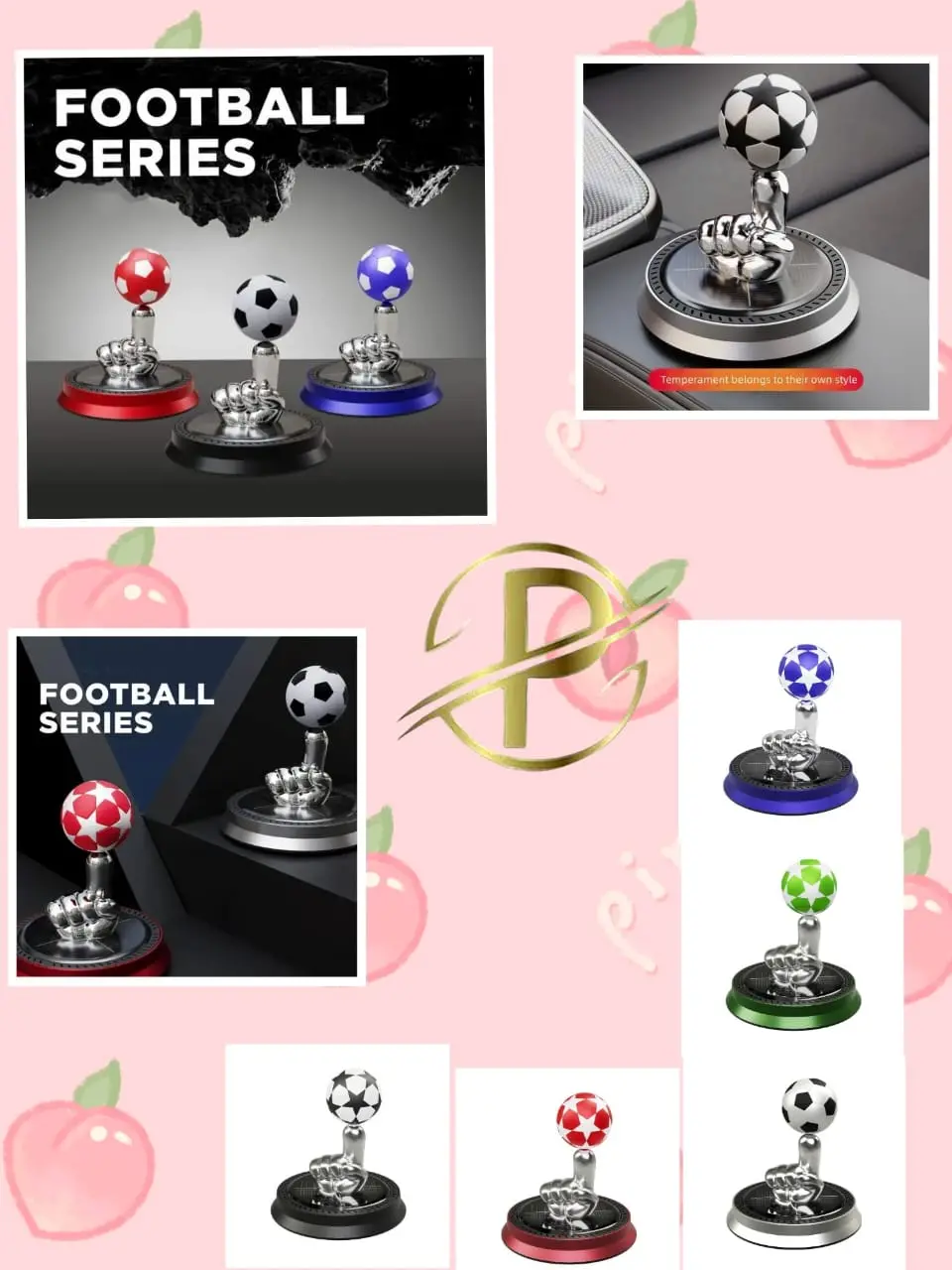 Auto Football On Finger Design Solar Car Perfume Air Freshener Perfume 1