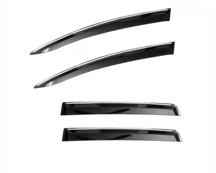 Chrome Line Door Visor For Honda Jazz 2015 1