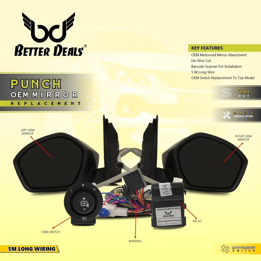 Punch Oem Folding Mirror Kit 1