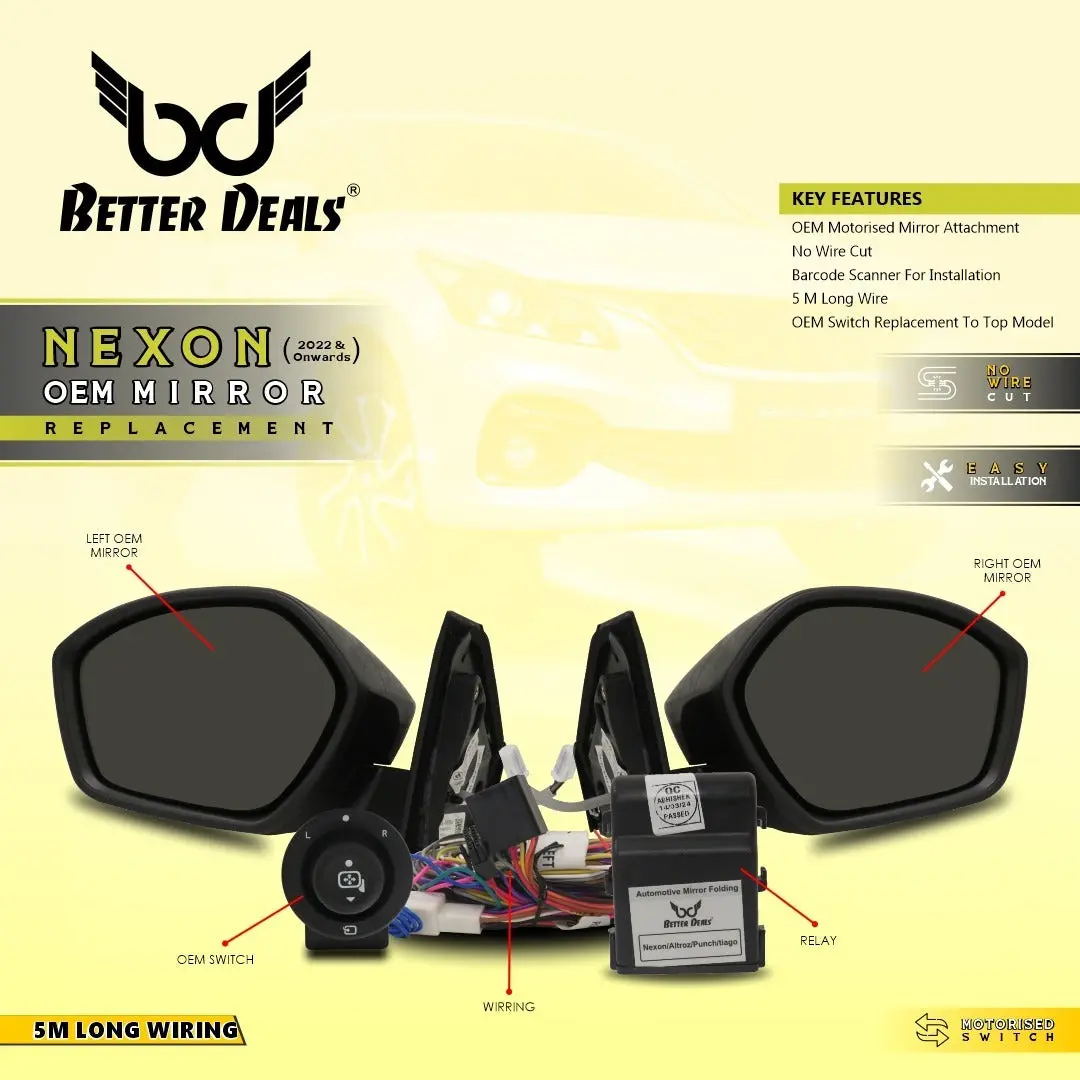 Nexon(2020 Onwards) Oem Folding Mirror Kit 1