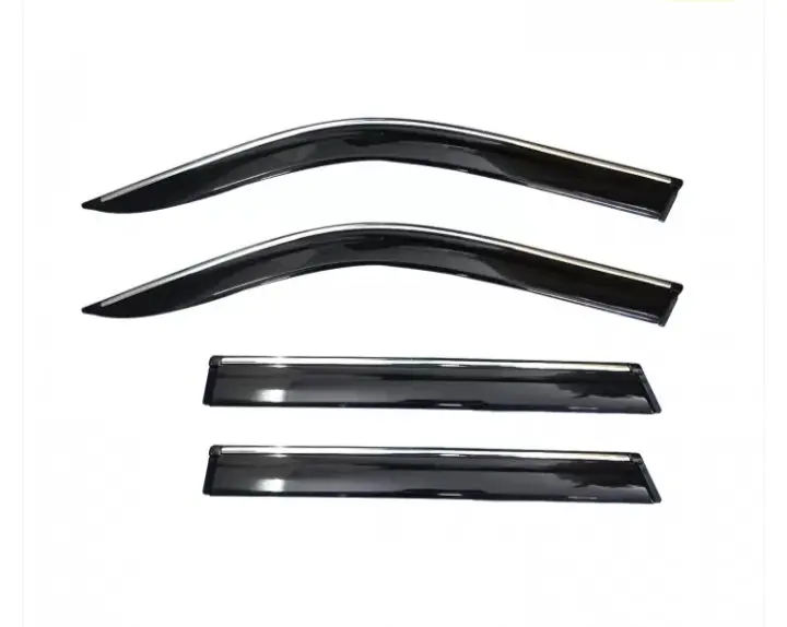 Maruti Suzuki Breeza 2016-2022 Window Door Visor With Chrome Line 1