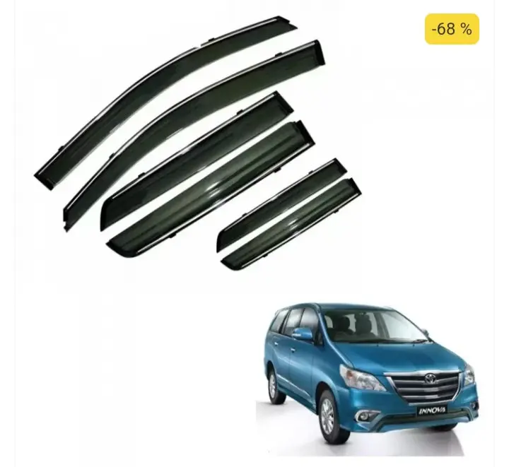 Toyota Innova Car Door Visor With Chrome Line 1