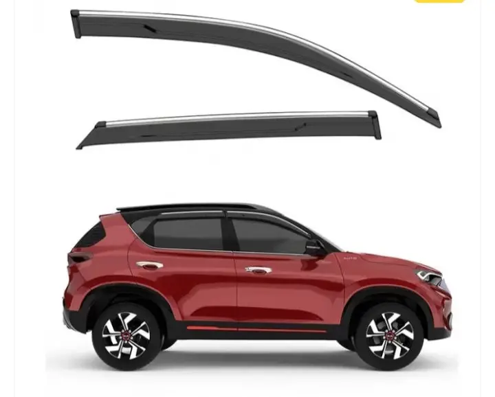 Chrome Line Door Visor For Kia Sonet 2020 Onwards 1